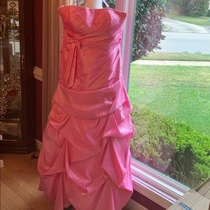 Topical pink evening gown.